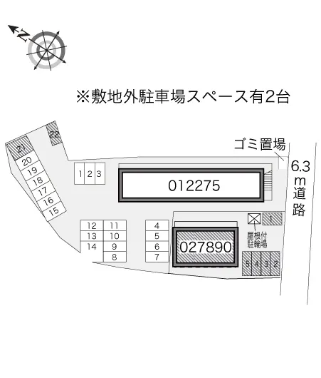 ★手数料０円★富士宮市淀師　月極駐車場（LP）